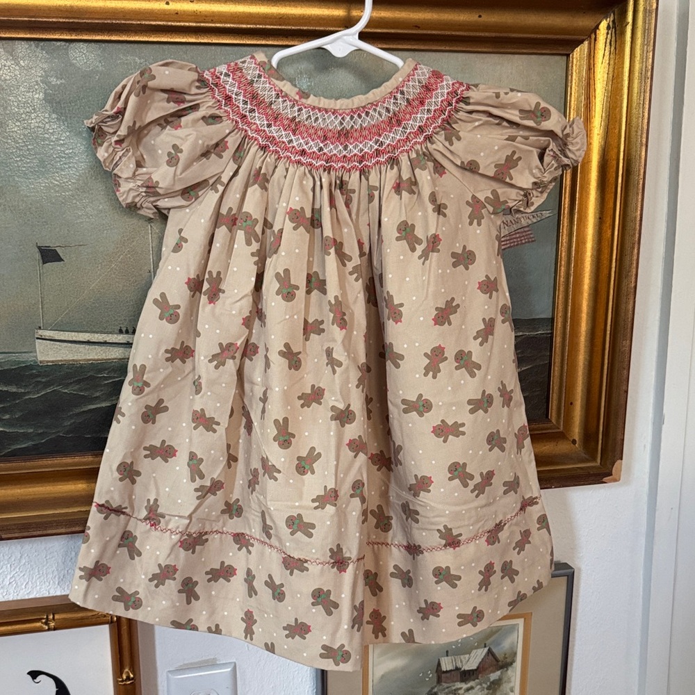 Smocked Gingerbread Dress